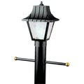Westinghouse Westinghouse 6687500 High Impact Polycarbonate One Light Post Top Outdoor Lantern; Black 6687500